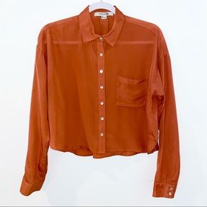 FOREVER 21 LADIES BUTTON UP BLOUSE SIZE SMALL